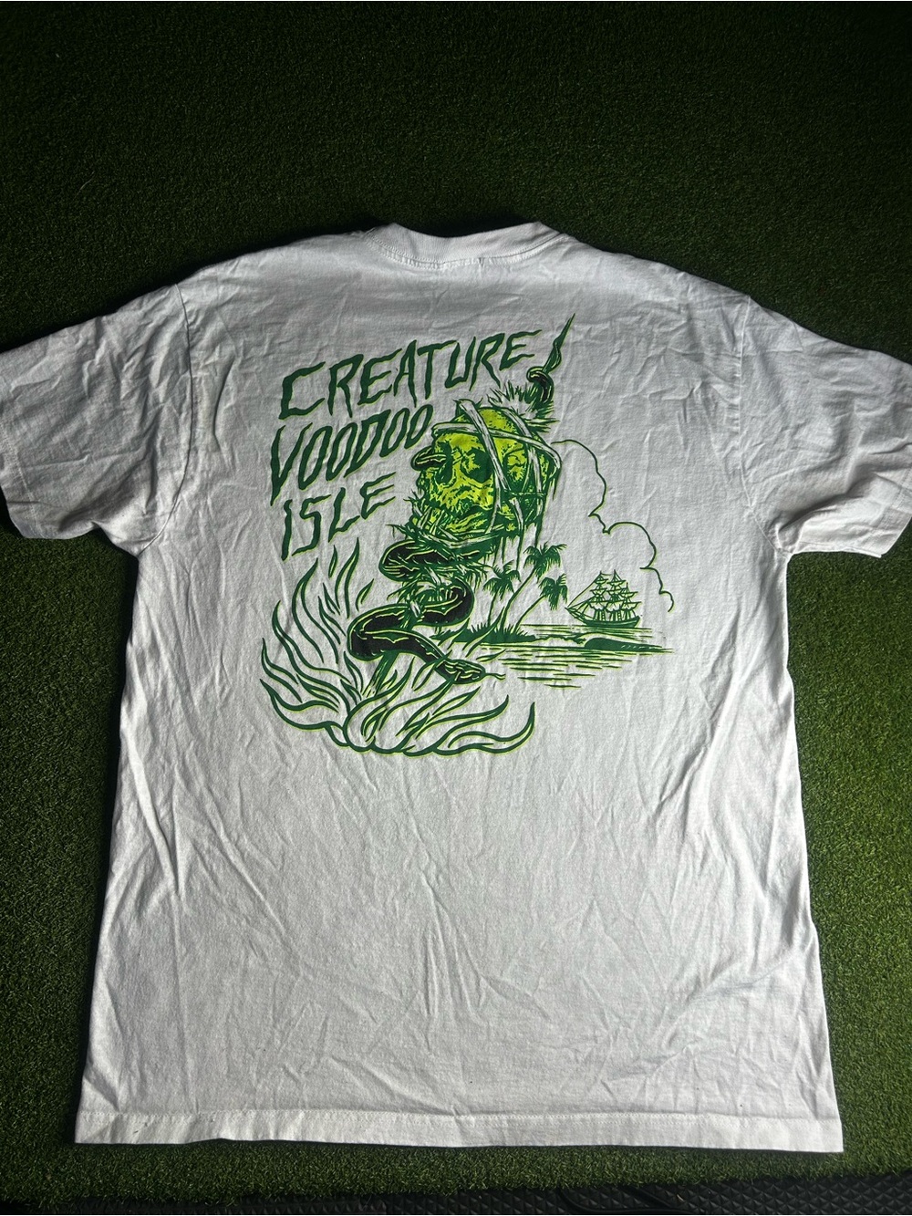 Creature Voodoo Isle Graphic Short Sleeve Tee - White/Green